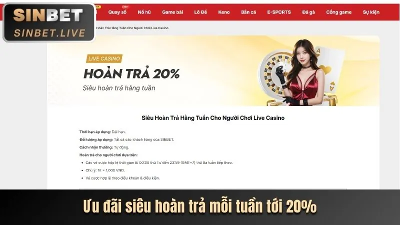 Banner khuyến mãi độc quyền trên mcw18 app